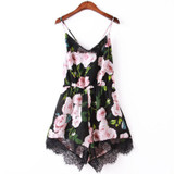 Feitong 2017 macacao feminino Summer Sexy Lace Halter V Neck Floral Playsuit Shorts Rompers Womens Bodysuit Overall Jumpsuits Feitong 2017 macacao feminino Summer Sexy Lace Halter V Neck Floral Playsuit Shorts Rompers Womens Bodysuit Overall Jumpsuits