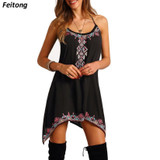 Feitong 2016 Women Summer Dresses Sexy Women Sleeveless Round Collar Party Summer Beach Short Mini Dress Vestido Boho #YL10 Feitong 2016 Women Summer Dresses Sexy Women Sleeveless Round Collar Party Summer Beach Short Mini Dress Vestido Boho #YL10