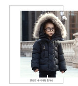 Fashion Boys Cotton Down Hooded Jacket Solid Coat Outerwear Girls Winter kids Jackets Warm Trench Thickening Children Clothing