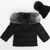 Fashion Boys Cotton Down Hooded Jacket Solid Coat Outerwear Girls Winter kids Jackets Warm Trench Thickening Children Clothing