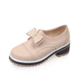 Fashion Bow Slip-on Women Oxford Shoes Ladies Casual Low Heeled Oxfords Vintage England Style Oxford Shoes For Women Size 34-46