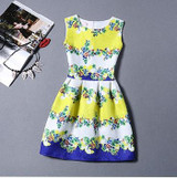 Fashion Bottoming Dress Summer Style Women Dress Vintage Printing Sexy Party Dresses vestidos Leisure Plus Size Summer Dress