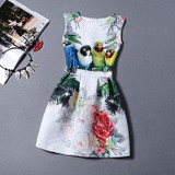Fashion Bottoming Dress Summer Style New Women Dress Vintage Printing Sexy Party Dresses vestidos Leisure Plus Size Summer Dress