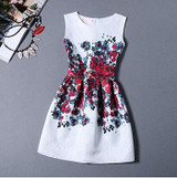 Fashion Bottoming Dress Summer Style New Women Dress Vintage Printing Sexy Party Dresses vestidos Leisure Plus Size Summer Dress