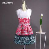 Fashion Bottoming Dress Summer Style New Women Dress Vintage Printing Sexy Party Dresses vestidos Leisure Plus Size Summer Dress