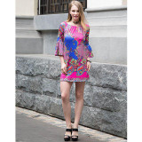 Fashion Bohemian Summer Dress Print Beach Vintage Sexy Female Vestidos De Festa Casual Ladies Clothing Women Robe Party Dresses