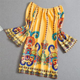Fashion Bohemian Summer Dress Print Beach Vintage Sexy Female Vestidos De Festa Casual Ladies Clothing Women Robe Party Dresses
