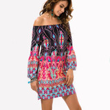 Fashion Bohemian Summer Dress Print Beach Vintage Sexy Female Vestidos De Festa Casual Ladies Clothing Women Robe Party Dresses