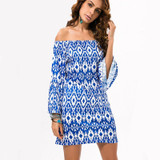 Fashion Bohemian Summer Dress Print Beach Vintage Sexy Female Vestidos De Festa Casual Ladies Clothing Women Robe Party Dresses