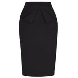 Fashion Black Red Pencil Skirts Womens Slim OL Midi Skirt Bandage Female Saia Sexy Office Skirt Faldas High Waist Ladies Skirts