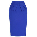 Fashion Black Red Pencil Skirts Womens Slim OL Midi Skirt Bandage Female Saia Sexy Office Skirt Faldas High Waist Ladies Skirts