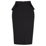 Fashion Black Red Pencil Skirts Womens Slim OL Midi Skirt Bandage Female Saia Sexy Office Skirt Faldas High Waist Ladies Skirts