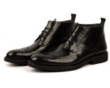 Fashion black / brown oxfords shoes mens boots genuine leather shoes mens dress boots business mens ankle boots Fashion black / brown oxfords shoes mens boots genuine leather shoes mens dress boots business mens ankle boots