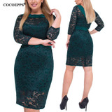 Fashion big sizes lace dresses women Spring dress Sexy boho bodycon Dresses 2018 plus Large Sizes vintage blue Dress Vestidos