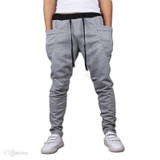 Fashion Baggy Tapered Bandana Pants Hip Hop Dance Drop Crotch Harem Sweatpants Men Parkour Track Trousers Joggers