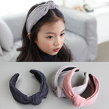 Fashion Baby Hair Hoop Leisure Girl Twisted Headband Wide Band Princess Turban Hairband Wedding Party Hair Accessories