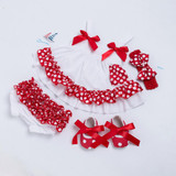 Fashion Baby Girls Swing Top Set Polka Dot Swing Ruffled Outfits With Matching Bloomer Headband Sets Girl Clothing Infant X006 Fashion Baby Girls Swing Top Set Polka Dot Swing Ruffled Outfits With Matching Bloomer Headband Sets Girl Clothing Infant X006