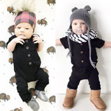 Cotton short Sleeve Baby Rompers Soft Infant Baby girls Clothing Set Jumpsuit 2017 newborn baby boy girl autumn winter clothes