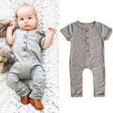 Cotton short Sleeve Baby Rompers Soft Infant Baby girls Clothing Set Jumpsuit 2017 newborn baby boy girl autumn winter clothes
