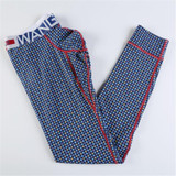 Cotton Printing Warm Men Long Johns Leggings Thermal Underwear Bottom Pants