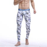 Cotton Printing Warm Men Long Johns Leggings Thermal Underwear Bottom Pants