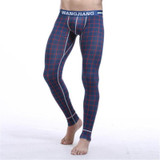 Cotton Printing Warm Men Long Johns Leggings Thermal Underwear Bottom Pants