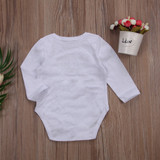 Cotton Newborn Baby Girl Boy Clothes Long Sleeve Letter Romper Jumpsuit Playsuit Outfit