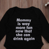 Cotton Newborn Baby Girl Boy Clothes Long Sleeve Letter Romper Jumpsuit Playsuit Outfit