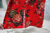 Cotton Linen Vintage Bird Flower Pint V-neck Three Quarter Sleeve Washed Women Dress Plus Size Loose 2017 New Spring Women Robe