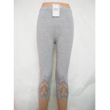 cotton leggings S- 7XL plus size leggings lace decoration long  leggings women size 7XL 6XL 5XL 4XL 3XL XXL XL L M S white