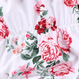 Cotton Infant Baby Girls Long Sleeve Floral Romper Peter Pan Collar Jumpsuit Sunsuit Outfits Clothing