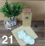 Cotton Germany's Harajuku Hip Hop Maple Leaf Socks Men's Street Boat Sock for women men's socks famous Weed Socks unisex