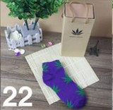 Cotton Germany's Harajuku Hip Hop Maple Leaf Socks Men's Street Boat Sock for women men's socks famous Weed Socks unisex