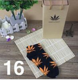Cotton Germany's Harajuku Hip Hop Maple Leaf Socks Men's Street Boat Sock for women men's socks famous Weed Socks unisex