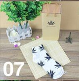 Cotton Germany's Harajuku Hip Hop Maple Leaf Socks Men's Street Boat Sock for women men's socks famous Weed Socks unisex
