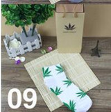 Cotton Germany's Harajuku Hip Hop Maple Leaf Socks Men's Street Boat Sock for women men's socks famous Weed Socks unisex