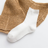 Cotton female tube socks pure color brand double-needle Japanese female socks cotton manufacturers socks wholesale a generation