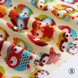 Cotton Fabric Printed Fabrics Patchwork For Sewing Quilt Scrapbooking Tissue Pattern Needlework Material Curtain Cloth Owl Set
