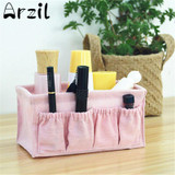Cotton Desktop Storage Box Cosmetic Storage Bin Multifunctional Sundries Finishing Box Home Decoration Beige Pink 18x10x10CM