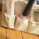Cotton Desktop Storage Box Cosmetic Storage Bin Multifunctional Sundries Finishing Box Home Decoration Beige Pink 18x10x10CM