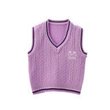 Cotton Crochet Baby Vest Girls Boys Knitted Baby Sweater Soft Comfortable Baby Boy Vest Jackets Spring Autumn V-Neck Sweaters
