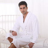 Cotton bathrobe men brand women nightgown girls long sleepwear bathrobes for boys lovers medium-long robe white red