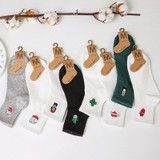 Cotton Ankle Length Socks For Women Harajuku Funny Cartoon Embroidery Patterns Socks for Female Women's Winter Creative Socks