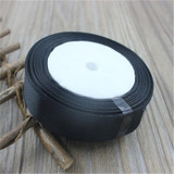 Cotton 25mm 25 Yard Silk Satin Organza Polyester Ribbon For DIY Wedding Christmas Handmade Decoration Webbing Crafts Gift Pack