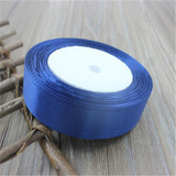 Cotton 25mm 25 Yard Silk Satin Organza Polyester Ribbon For DIY Wedding Christmas Handmade Decoration Webbing Crafts Gift Pack