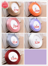 Cotton 25mm 25 Yard Silk Satin Organza Polyester Ribbon For DIY Wedding Christmas Handmade Decoration Webbing Crafts Gift Pack