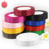 Cotton 25mm 25 Yard Silk Satin Organza Polyester Ribbon For DIY Wedding Christmas Handmade Decoration Webbing Crafts Gift Pack