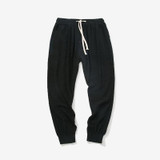 Cotton and Linen Casual Pants Men Solid Color Loose Drawstring Harem Pant Fashion Man Summer Thin Brand Trousers Large Size 5XL