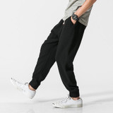 Cotton and Linen Casual Pants Men Solid Color Loose Drawstring Harem Pant Fashion Man Summer Thin Brand Trousers Large Size 5XL