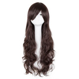 Cosplay Wig Fei-Show Synthetic Heat Resistant Fiber Long Curly Inclined Bangs Hair Women Halloween Costume Cos-play Hairpiece